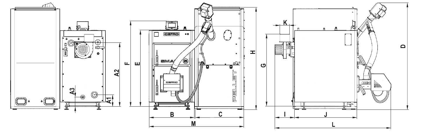 Piec na pellet Defro Smart EkoPell Kocioł ekologiczny na pellet Defro Smart EkoPell